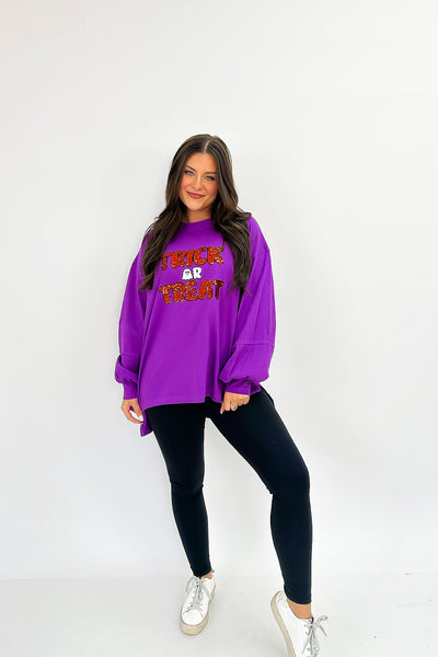No Tricks All Treats Sequin Top