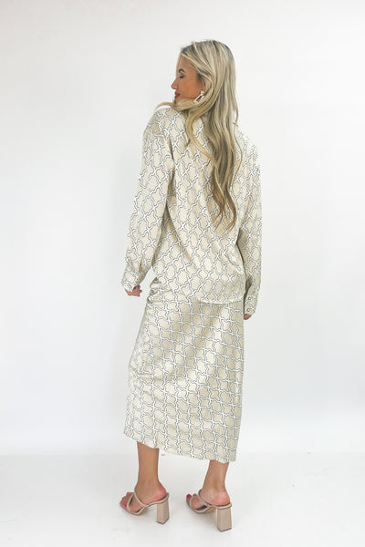 Making Life Easy Satin Skirt