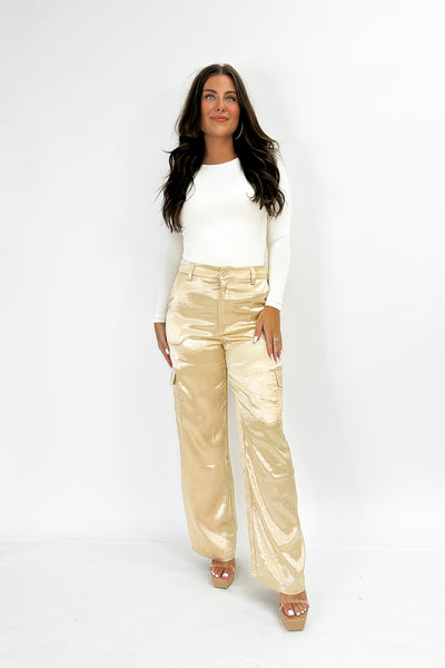 Pay No Mind High Rise Cargo Pant