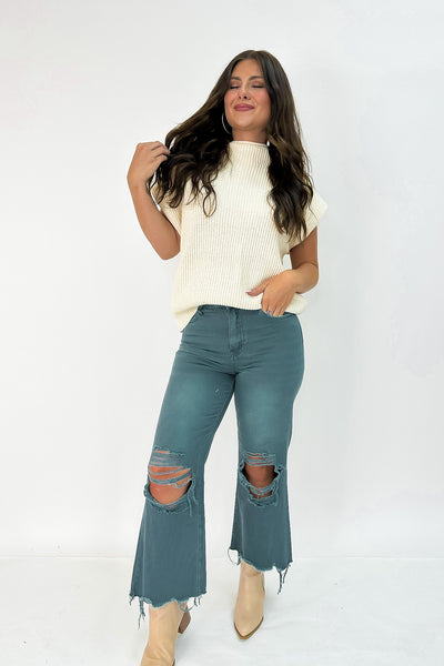 Live For The Moment Crop Jeans