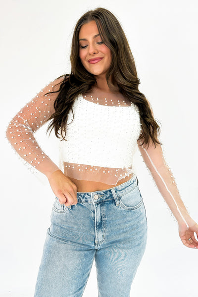 Draw You In Sheer Crop Top