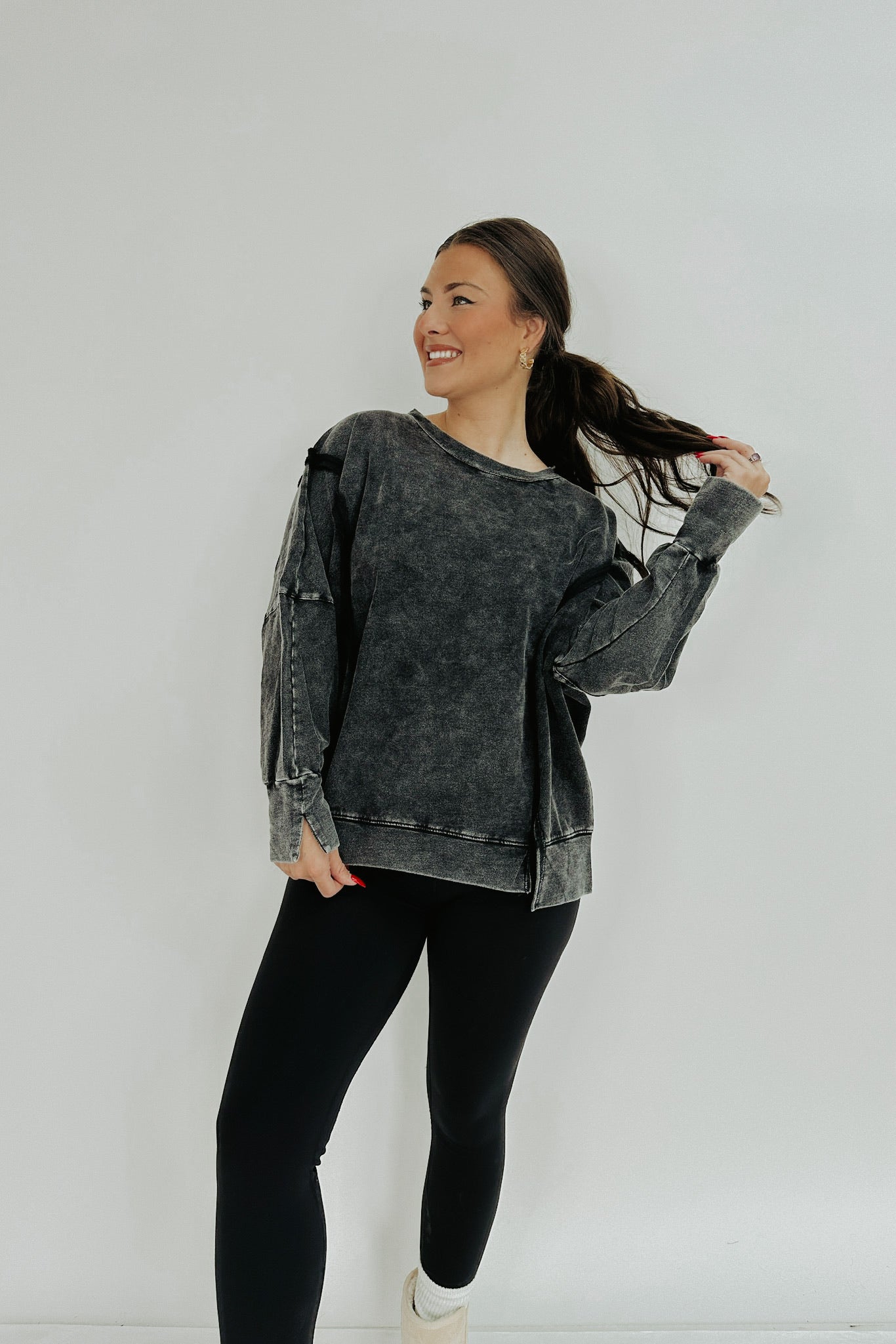 No Recollection Washed Long Sleeve Top