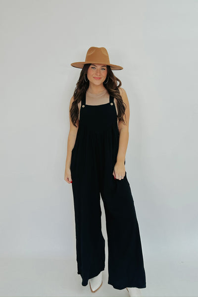 Living Freely Linen Overalls