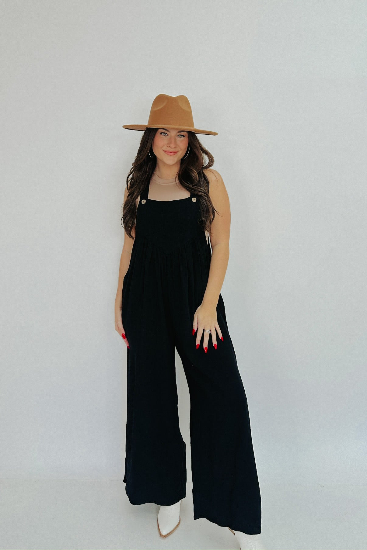 Living Freely Linen Overalls