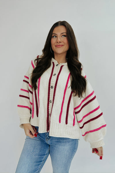 Change Is In The Air Hooded Button Up Sweater