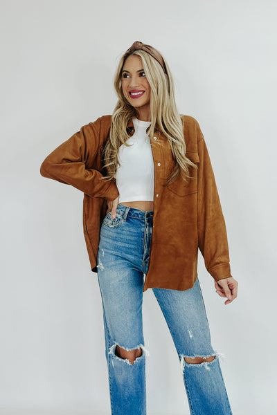Carry On Faux Suede Shacket