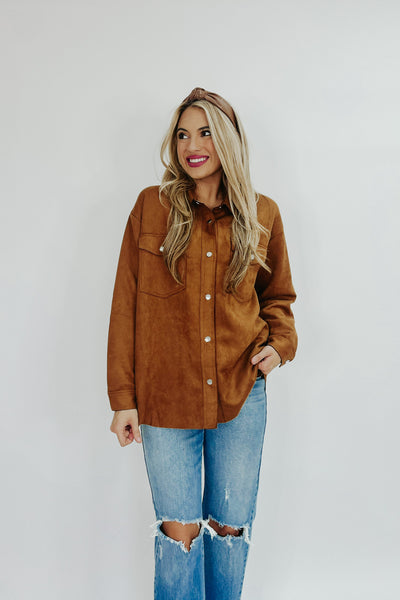 Carry On Faux Suede Shacket