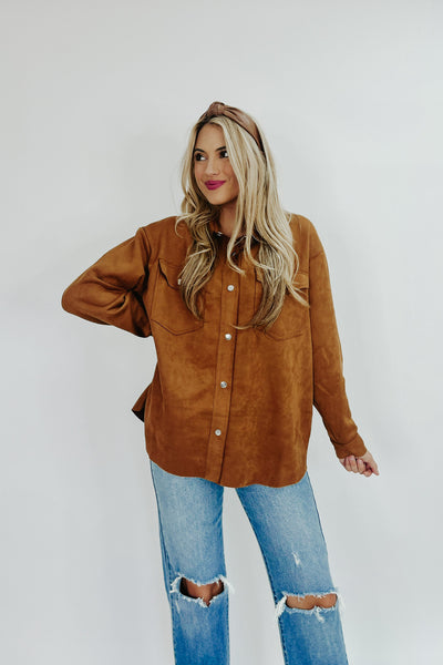 Carry On Faux Suede Shacket