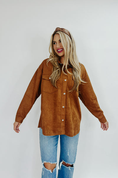 Carry On Faux Suede Shacket