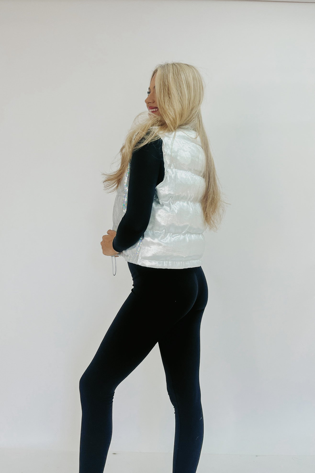 Don't Mess With Me Sequin Puffer Vest