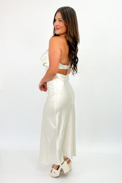 Bring The Champagne Strapless Dress