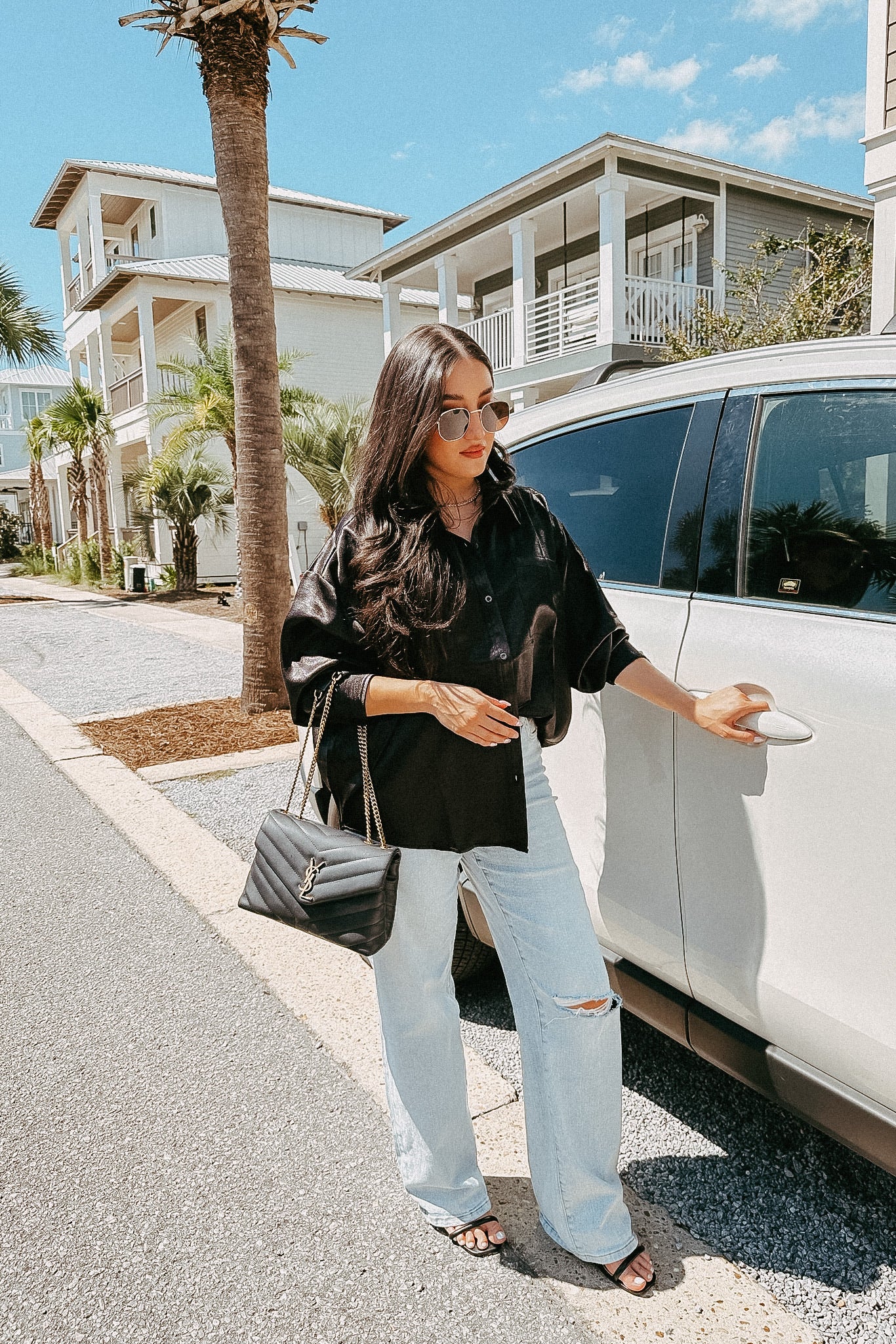Completely Charmed Satin Blouse