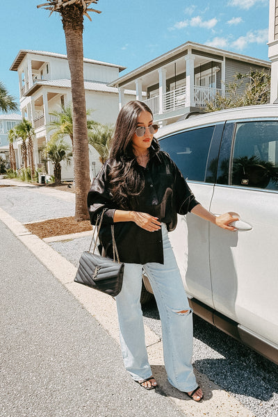 Completely Charmed Satin Blouse