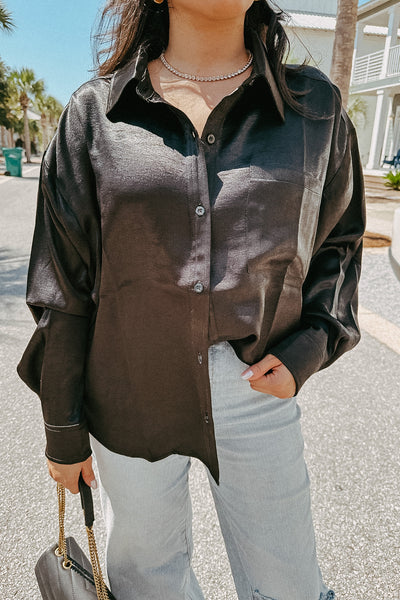 Completely Charmed Satin Blouse