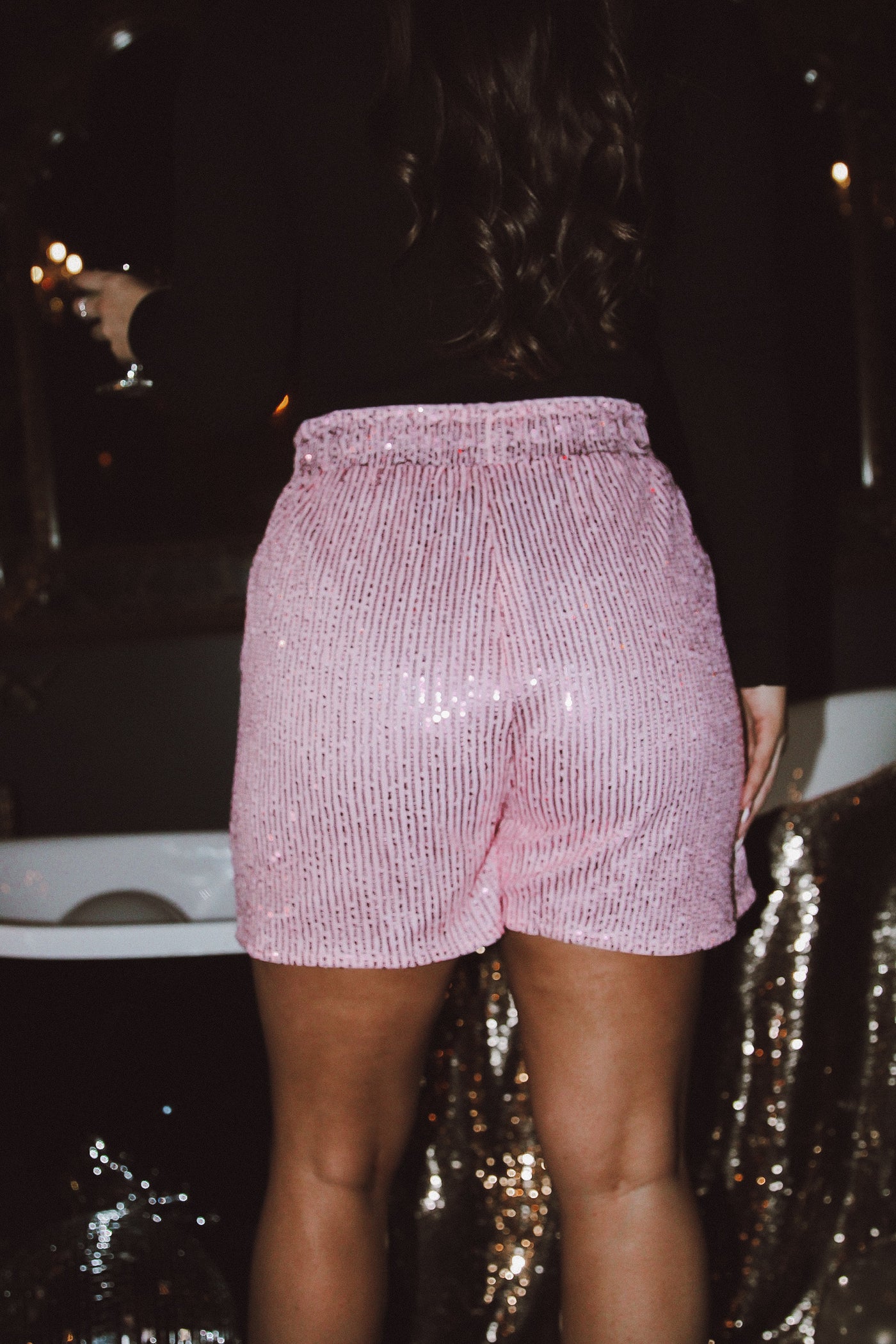Cheers To A New Year Sequin Shorts