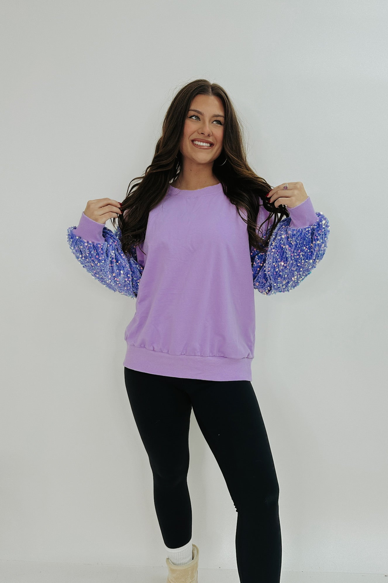 Asking For More Sequin Embellished Sweatshirt
