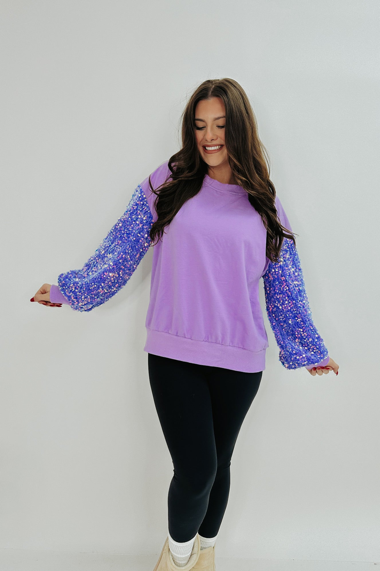 Asking For More Sequin Embellished Sweatshirt