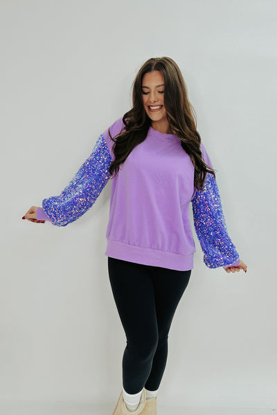 Asking For More Sequin Embellished Sweatshirt