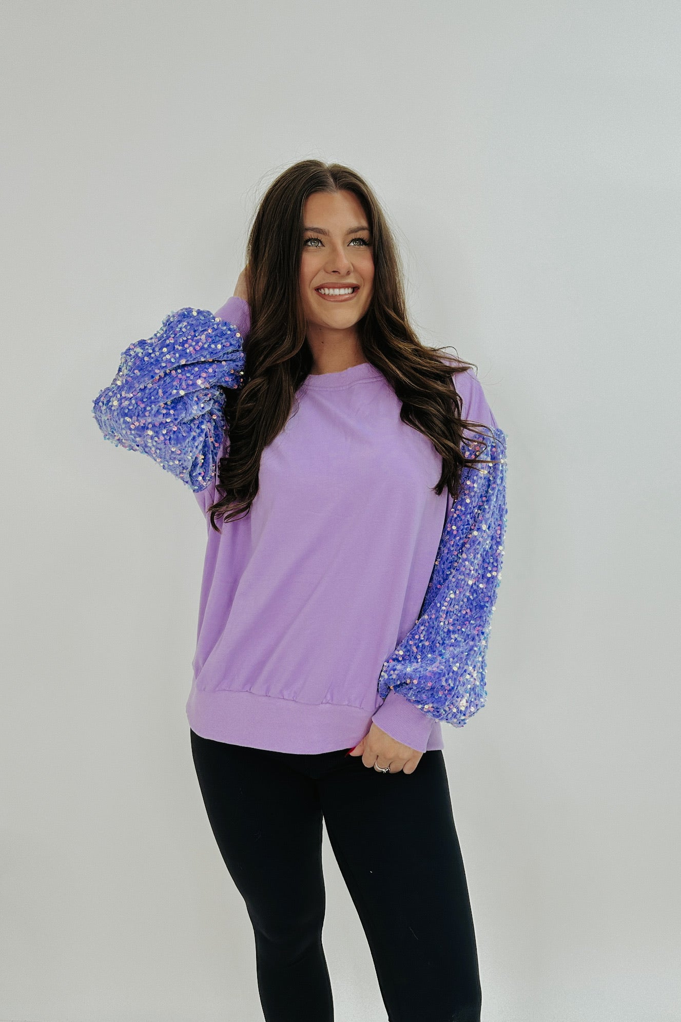 Asking For More Sequin Embellished Sweatshirt