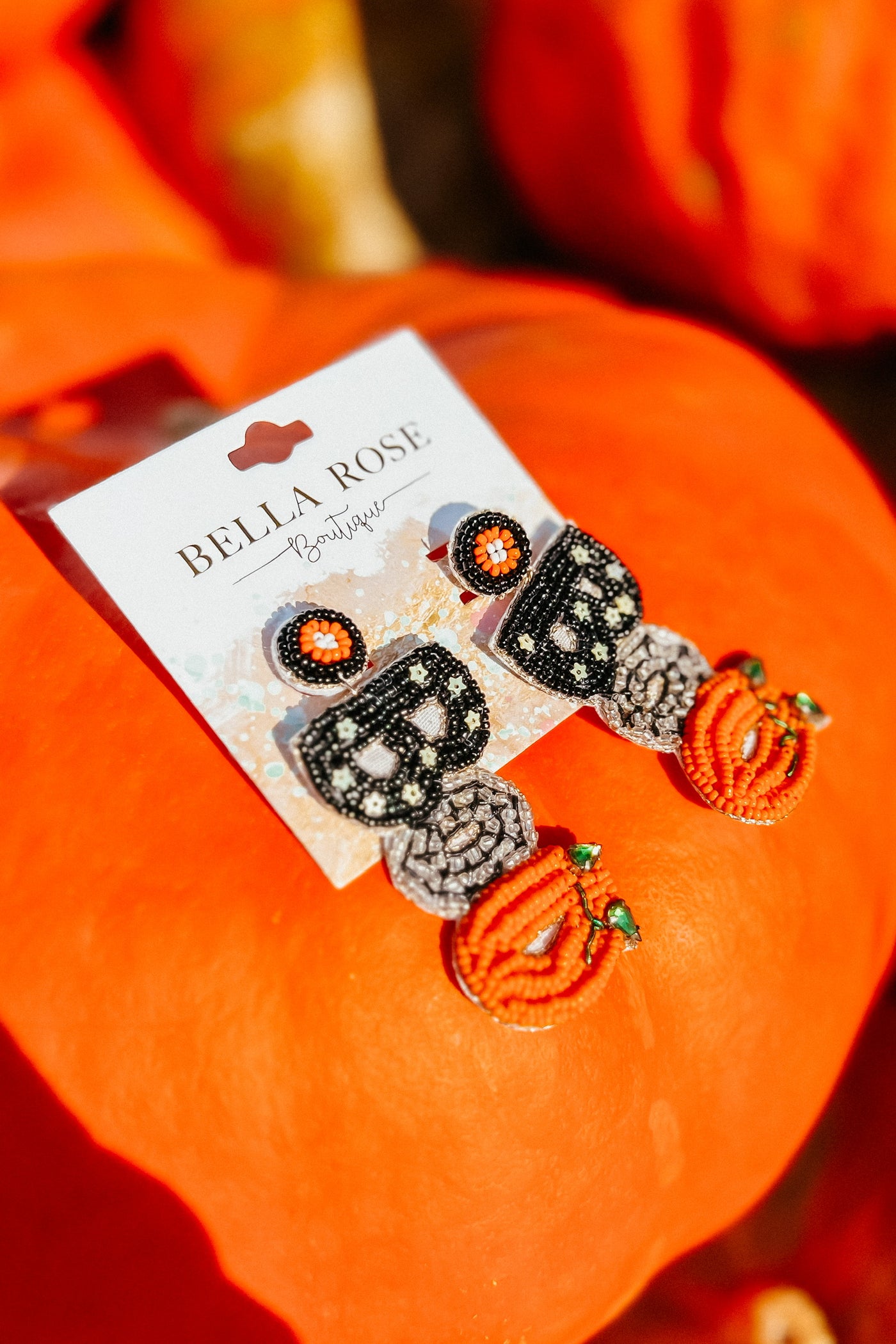 Bootifully Scary Seed Bead Earrings