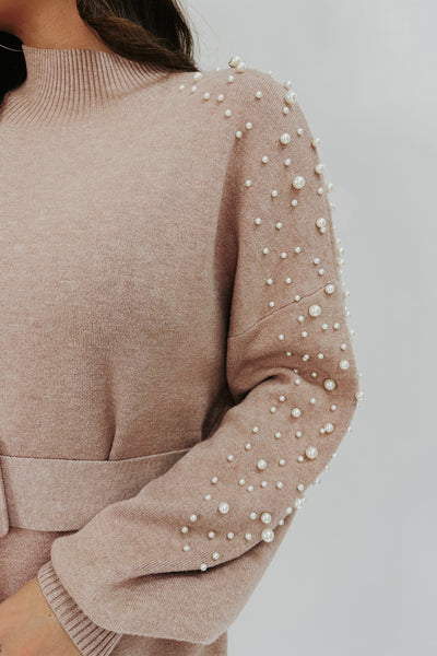 Loving You Fondly Belted Sweater Dress