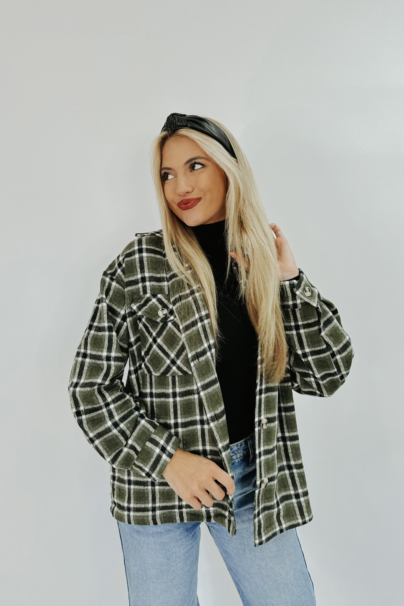 Something To Say Plaid Shacket