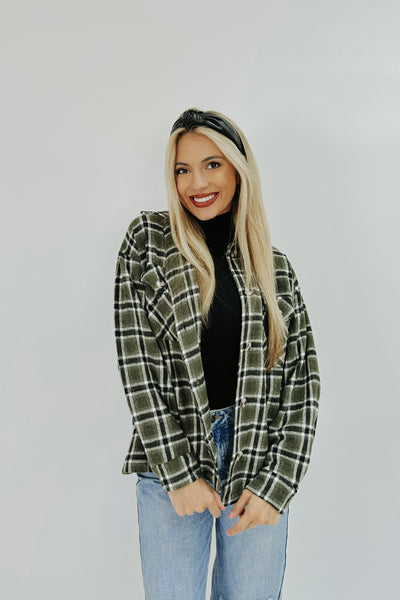 Something To Say Plaid Shacket