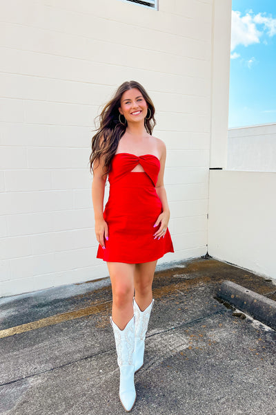 Not Your Babe Strapless Dress