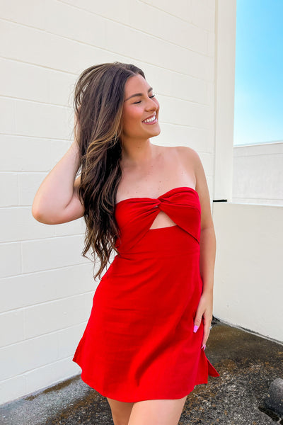 Not Your Babe Strapless Dress