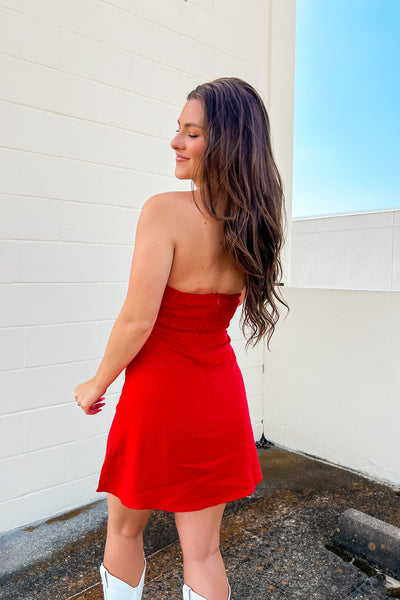 Not Your Babe Strapless Dress