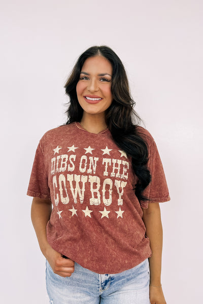 Dibs On The Cowboy Graphic Top