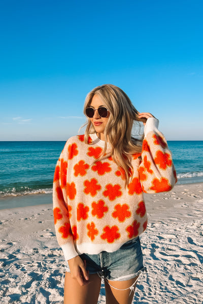 Make Me Happy Floral Sweater