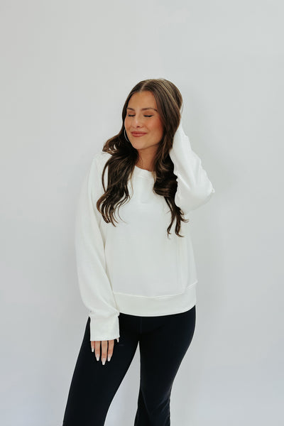 Booked And Busy Knit Pullover Top