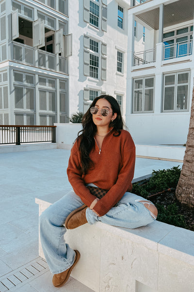 In Theory Quarter-Zip Sweater