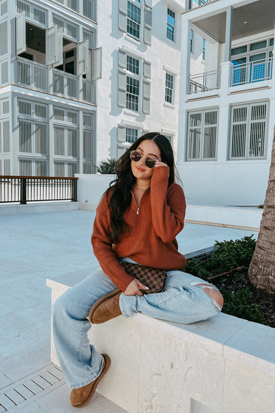 In Theory Quarter-Zip Sweater