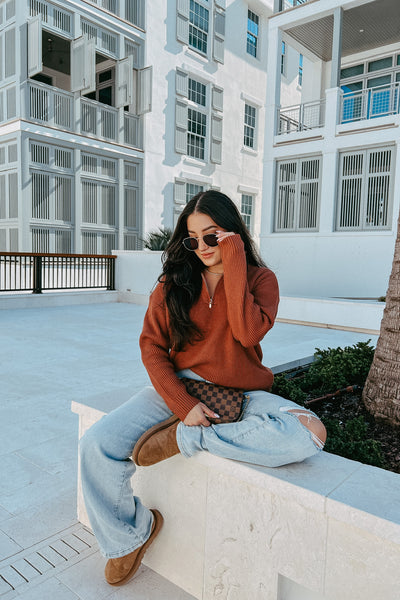 In Theory Quarter-Zip Sweater