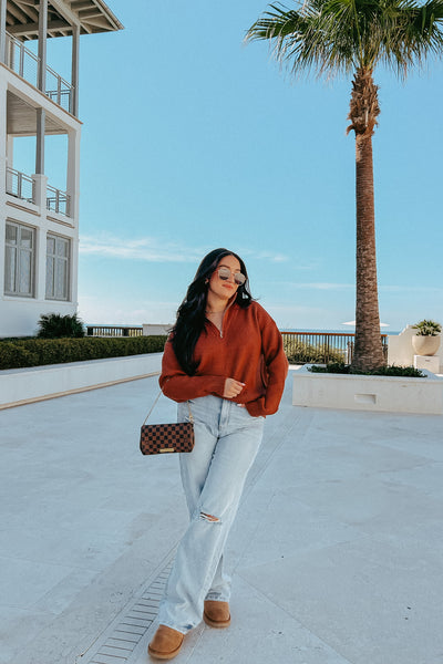 In Theory Quarter-Zip Sweater