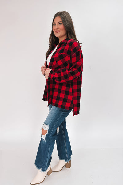 Home On The Range Oversized Flannel Shirt