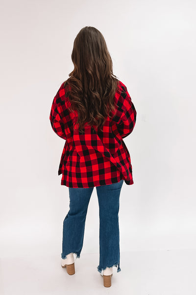 Home On The Range Oversized Flannel Shirt