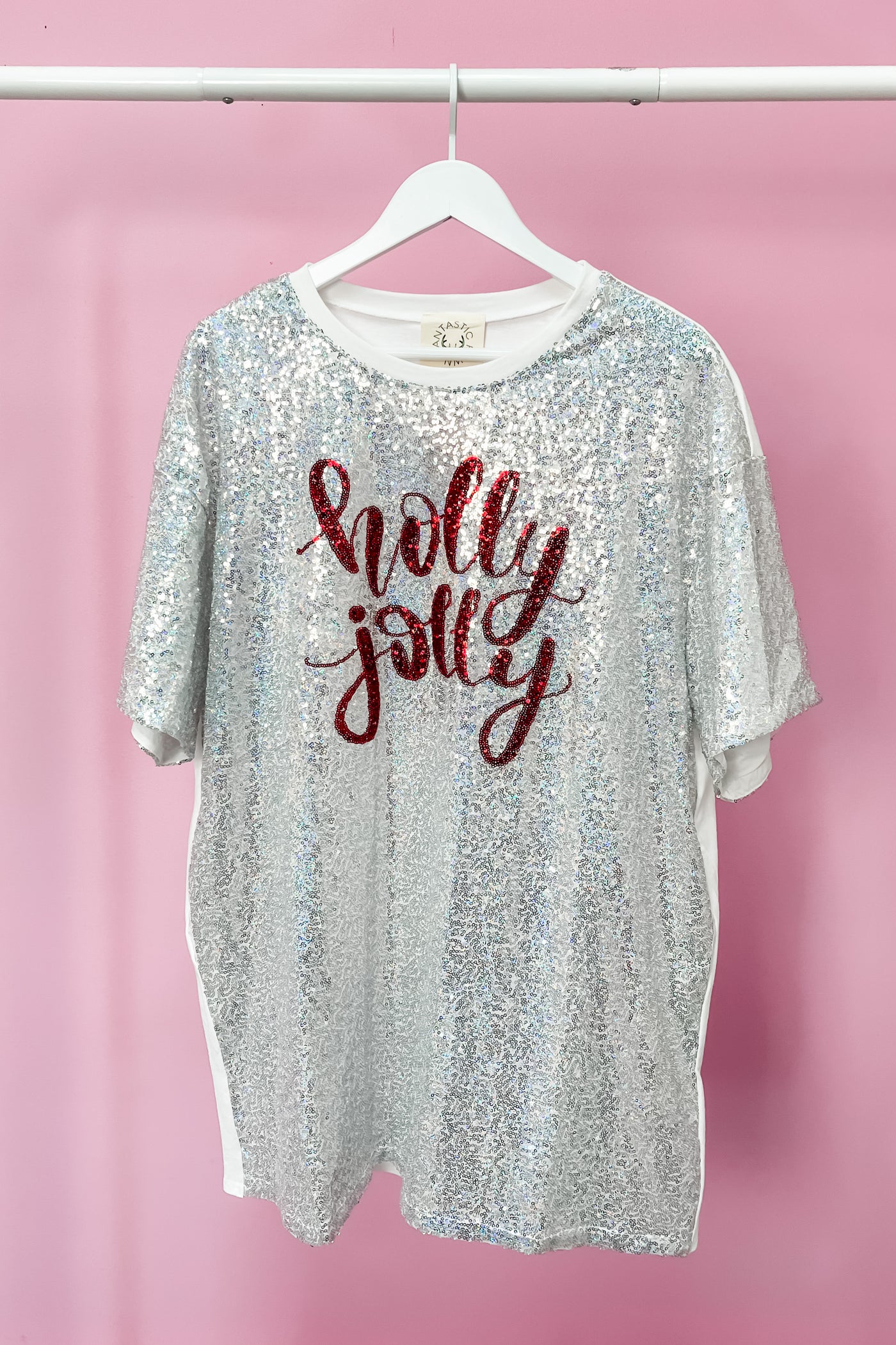 The Jolly Sequin T-Shirt Dress