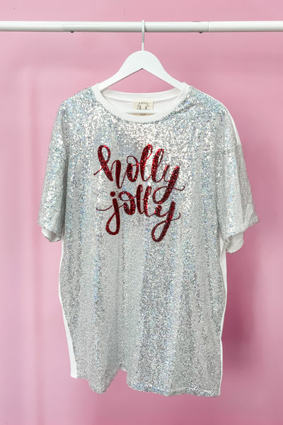 The Jolly Sequin T-Shirt Dress