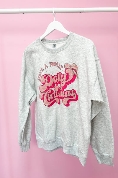 A Holly Dolly Christmas Graphic Sweatshirt