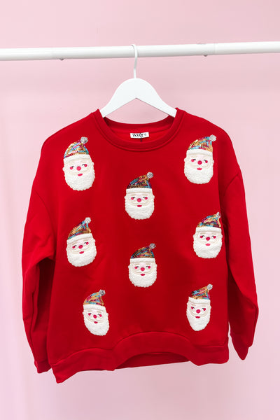 Sequin Santa Sweatshirt