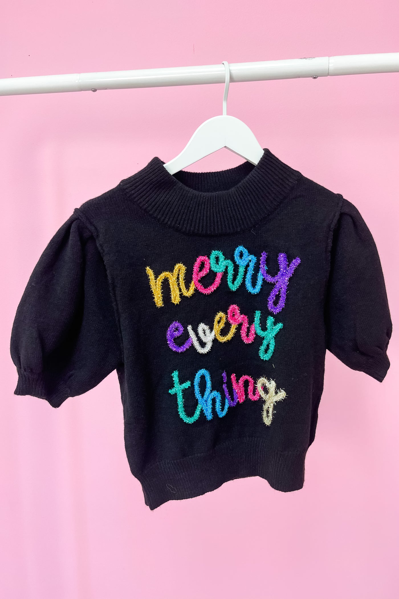 Merry Everything Tinsel Sweater