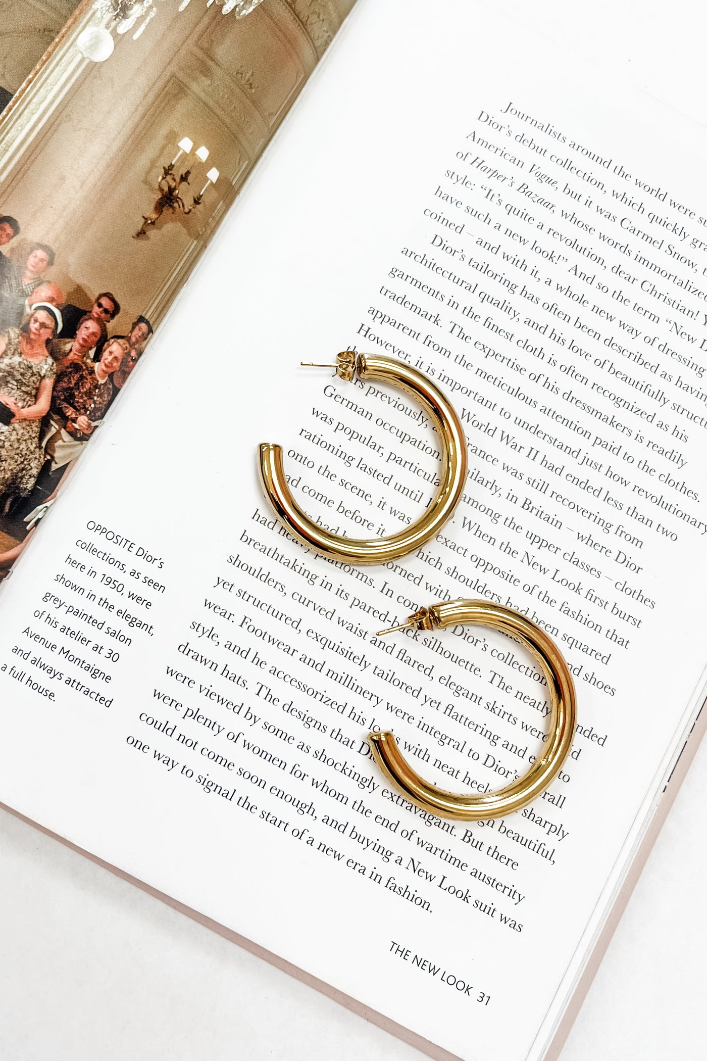 Thick Gold Hoop Earrings