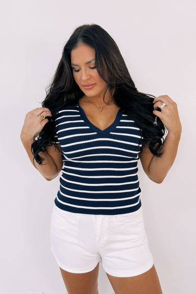 Spill The Deets Ribbed Top