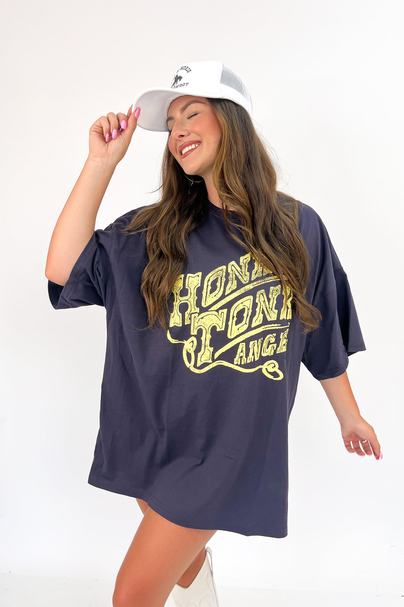 LivyLu Honky Tonk Angel Oversized Tee
