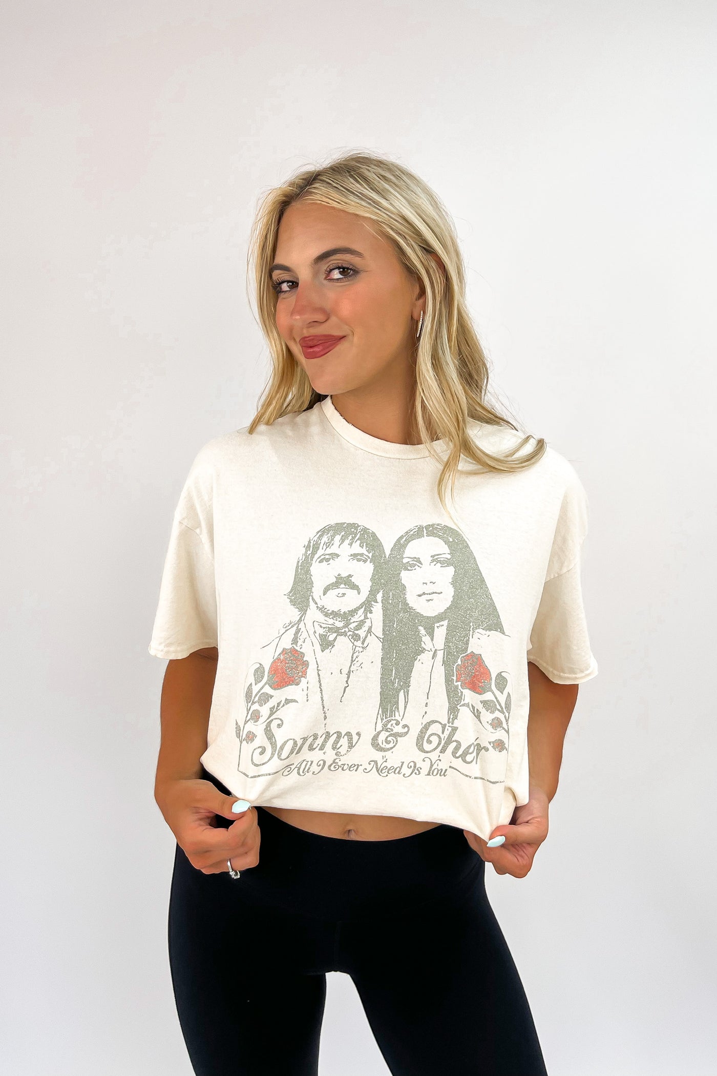 LivyLu Sonny & Cher Distressed Tee