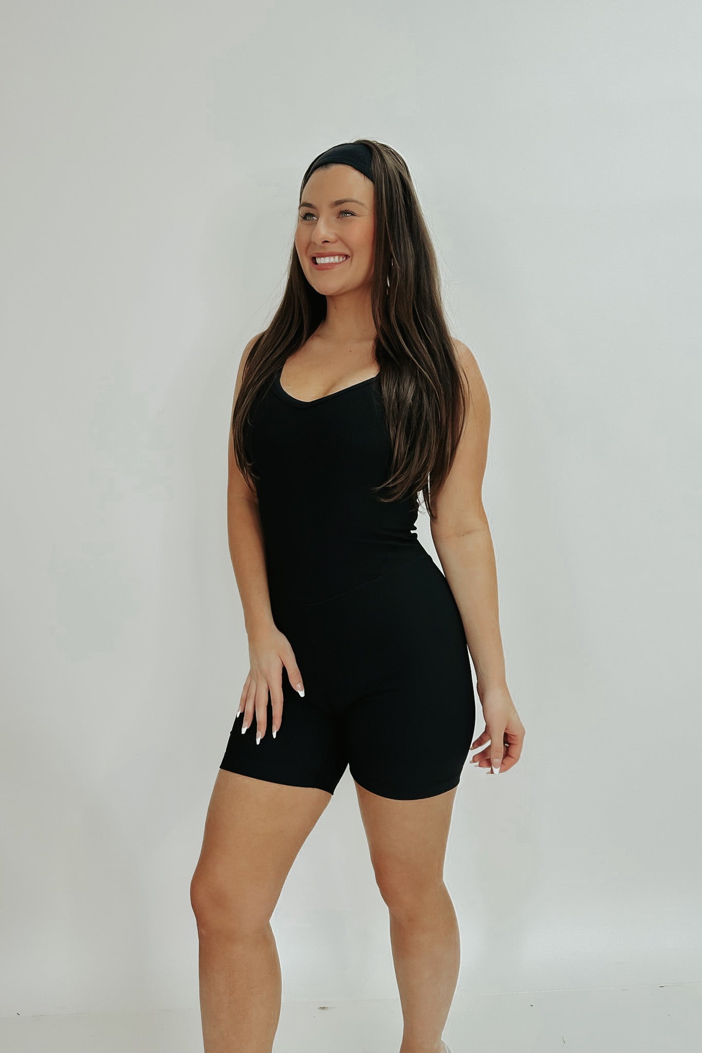 Winning Takes Precedence Ribbed Catsuit Romper