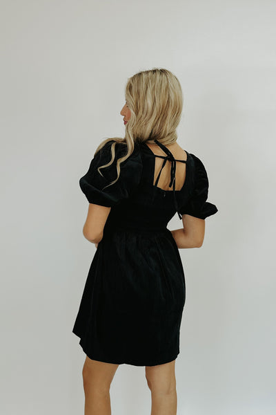 Sweet Anticipation Corduroy Babydoll Dress